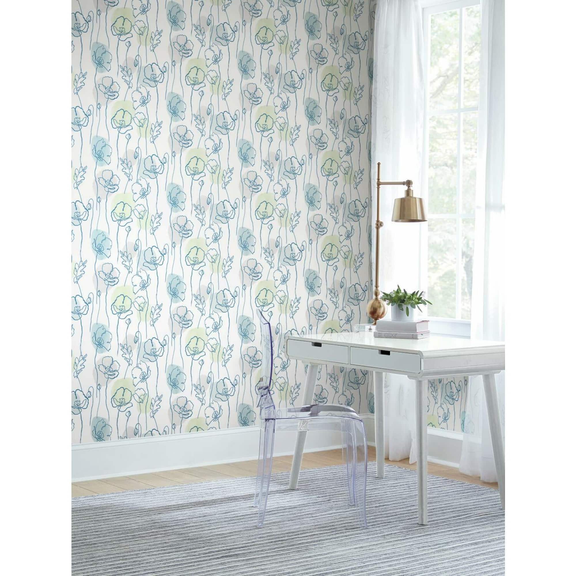 RoomMates Modern Poppy Peel & Stick Wallpaper